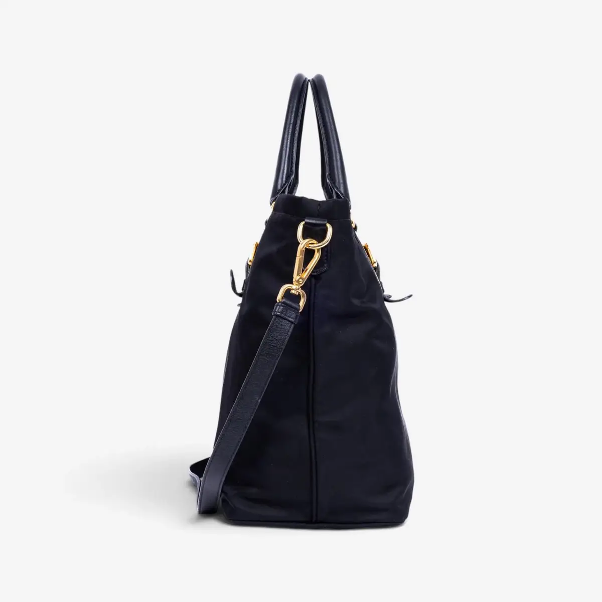 Prada Prada Black Nylon Canvas Leather Crossbody Tote Bag by The Solist | Thumbnail 4 Prada Prada Black Nylon Canvas Leather Crossbody Tote Bag by The Solist | Thumbnail 4
