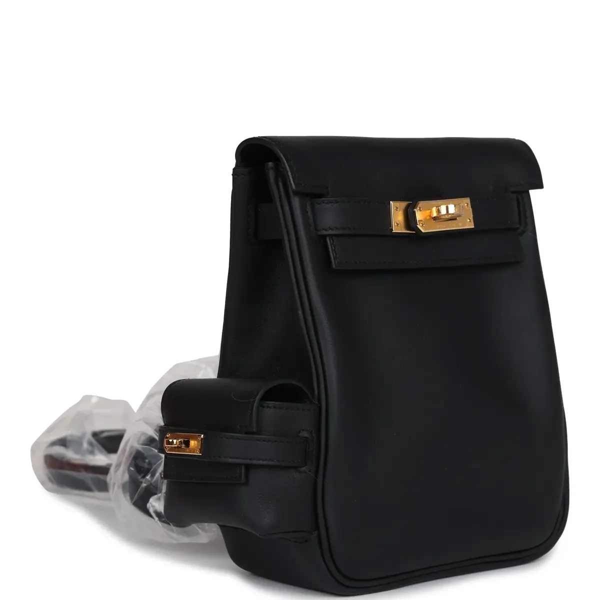 HERMÈS Hermes Mini Kelly Jump Backpack Black Swift Gold Hardware | Thumbnail 2