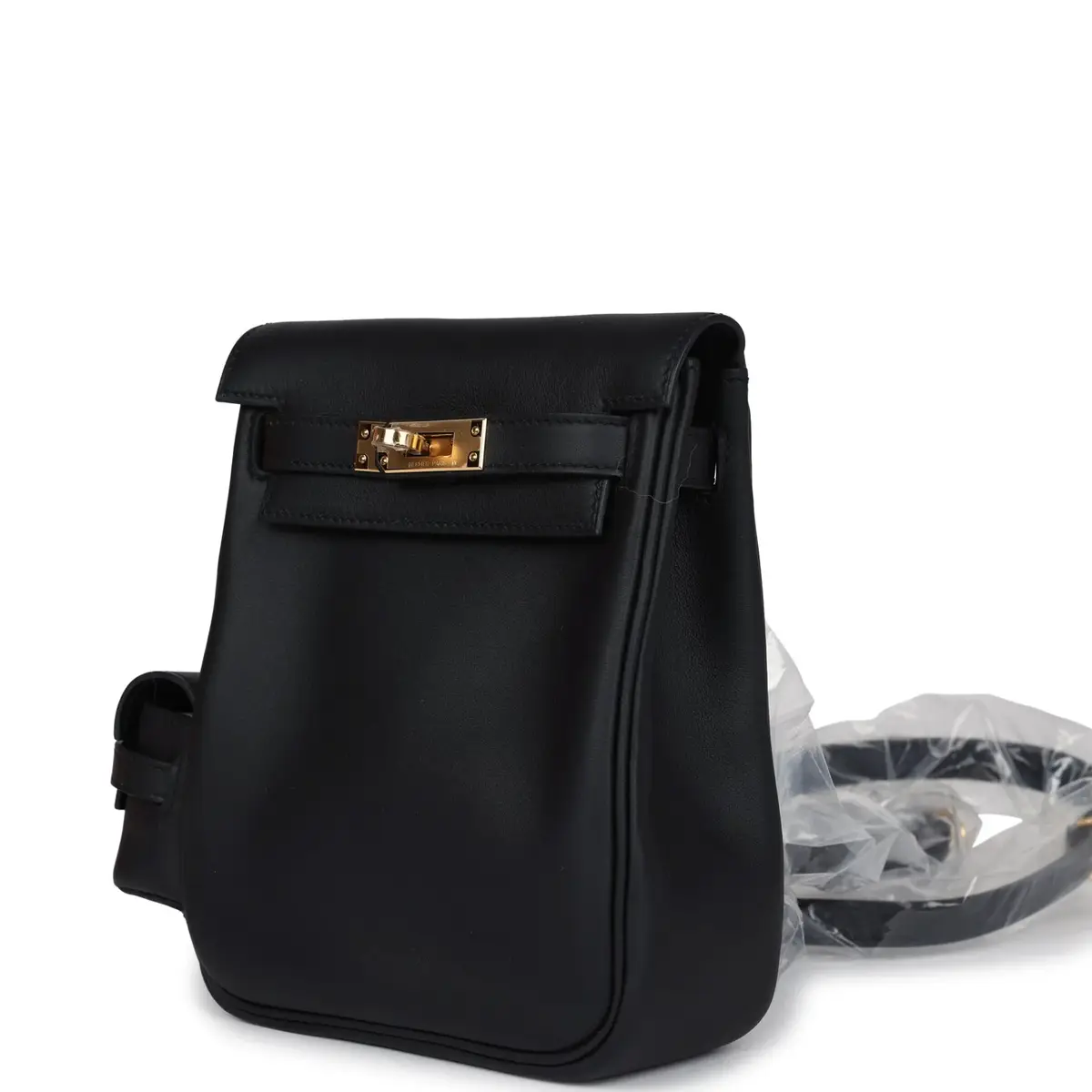 HERMÈS Hermes Mini Kelly Jump Backpack Black Swift Gold Hardware | Thumbnail 5