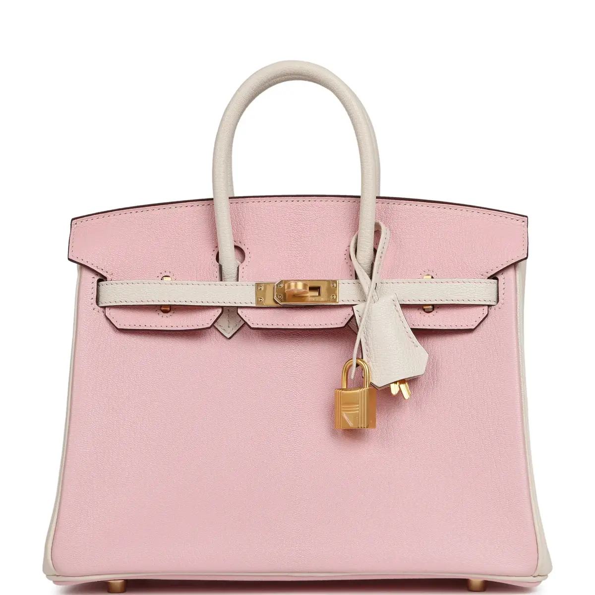 HERMÈS Hermes Special Order (HSS) Birkin 25 Rose Sakura, Nata Chevre Mysore Brushed Gold Hardware | Image 1 HERMÈS Hermes Special Order (HSS) Birkin 25 Rose Sakura, Nata Chevre Mysore Brushed Gold Hardware | Image 1