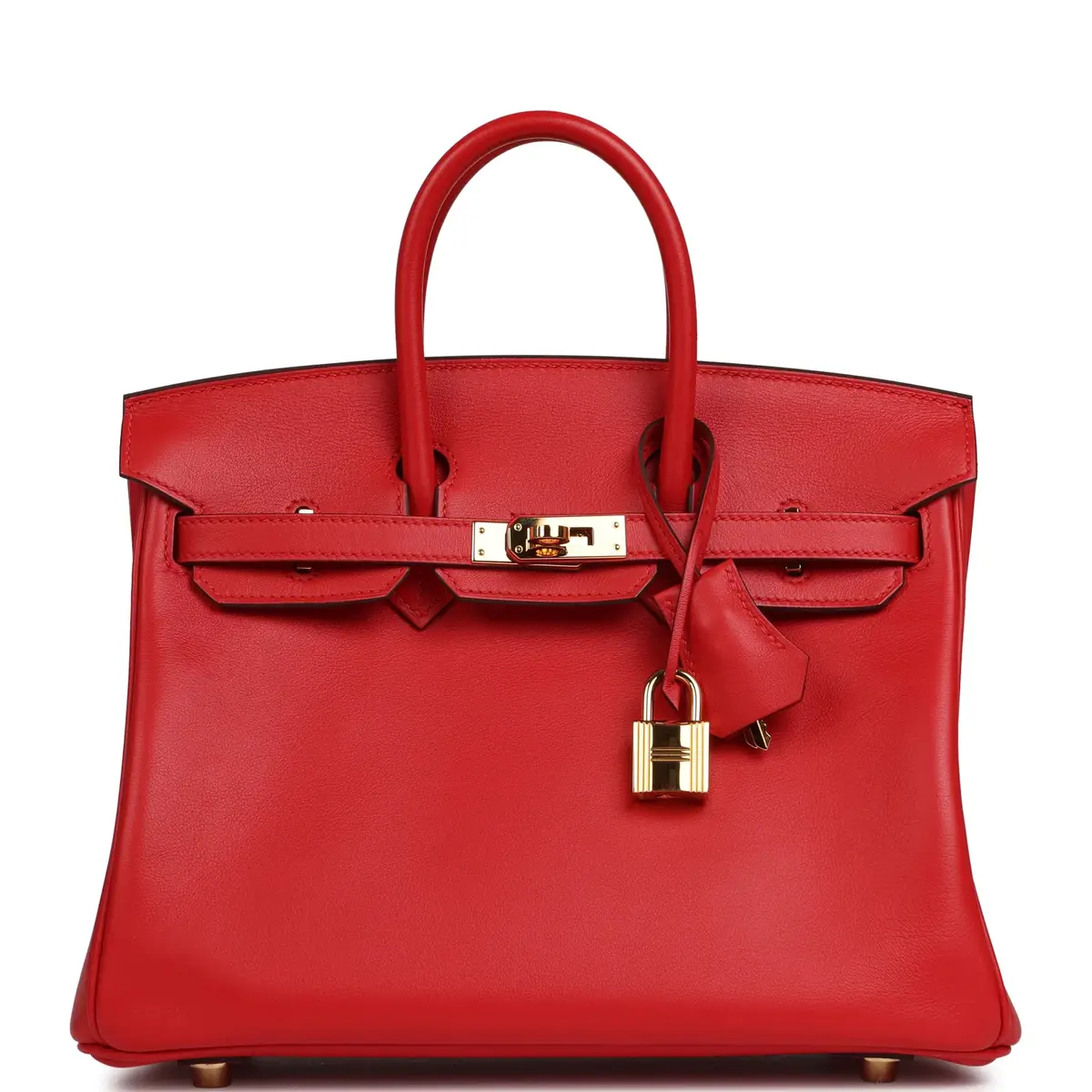 HERMÈS Pre-owned Hermes Birkin 25 Rouge de Coeur Swift Gold Hardware | Image 1 HERMÈS Pre-owned Hermes Birkin 25 Rouge de Coeur Swift Gold Hardware | Image 1