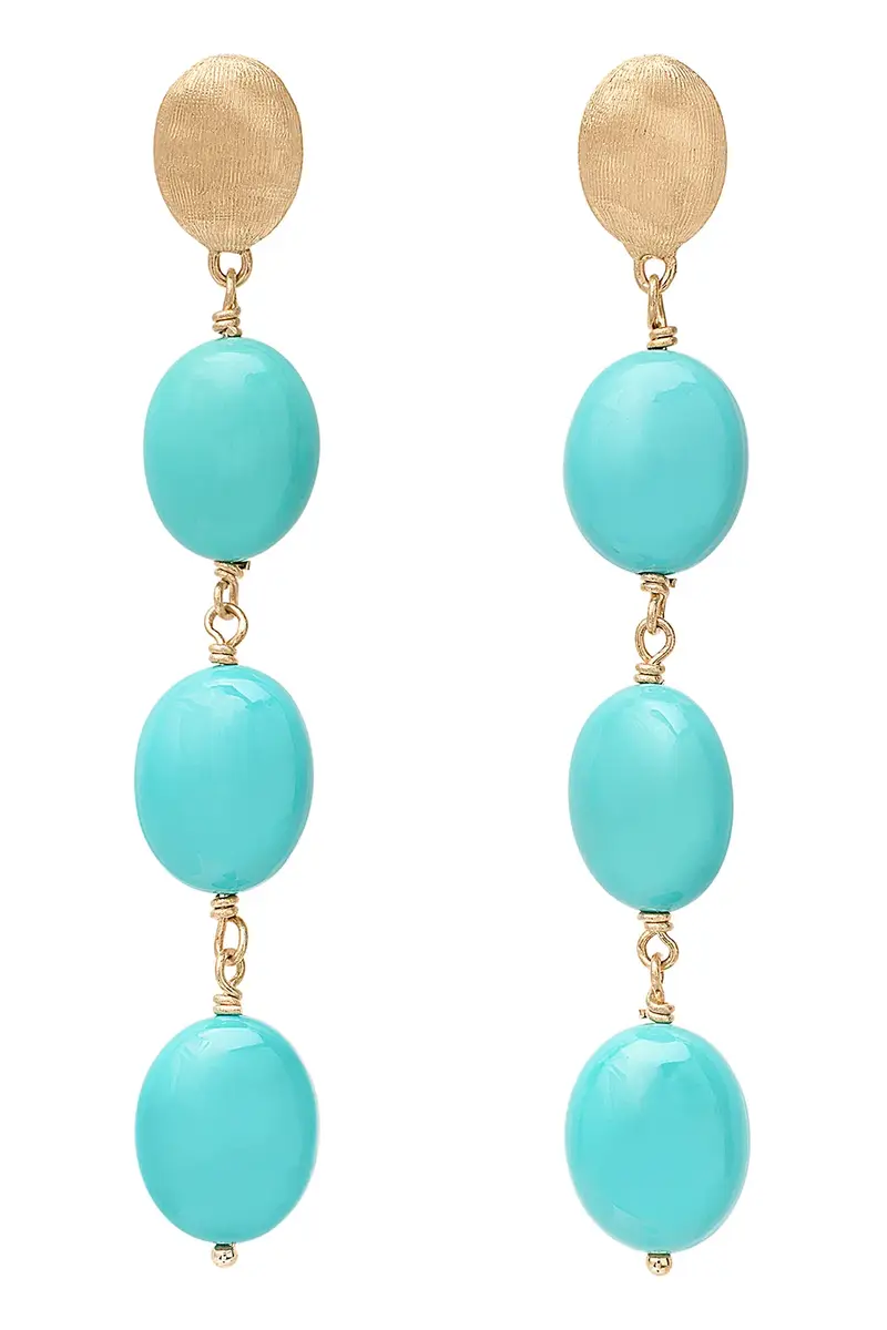 MARCO BICEGO Turquoise Siviglia Drop Earrings | Image 1 MARCO BICEGO Turquoise Siviglia Drop Earrings | Image 1