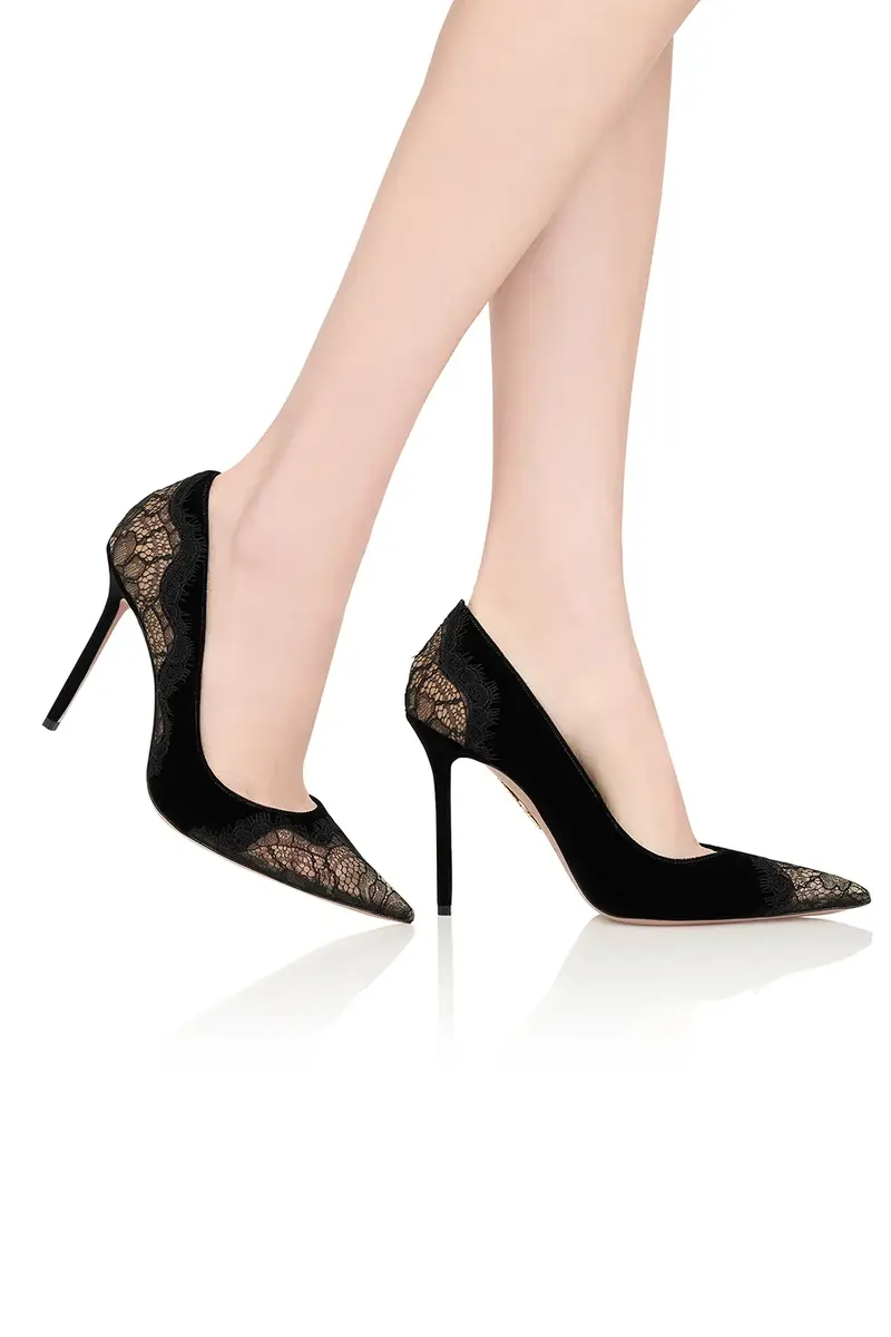 Aquazzura Velvet Meadow Pump 105 | Thumbnail 2