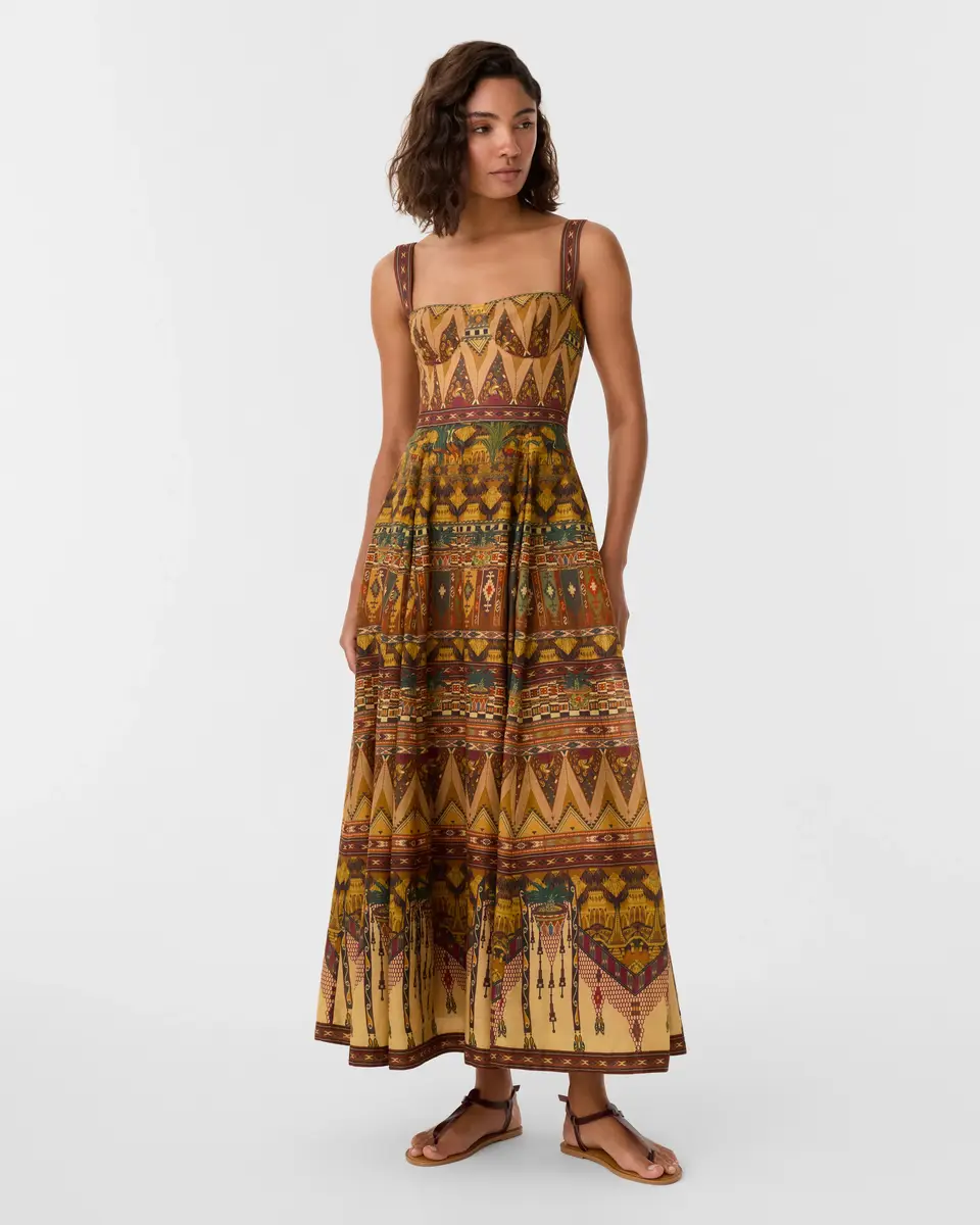 Emporio Sirenuse Valya Dress in Desert Print | Thumbnail 2