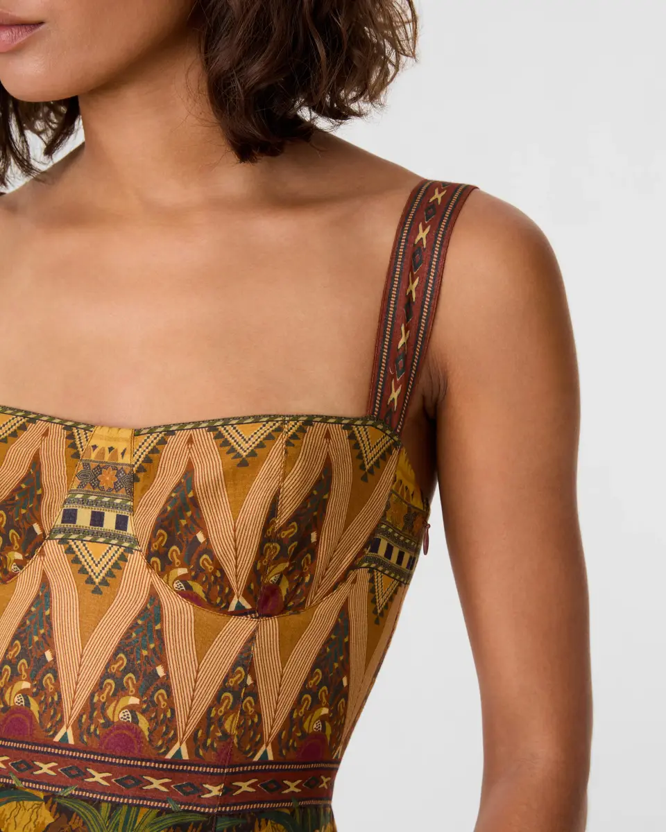 Emporio Sirenuse Valya Dress in Desert Print | Thumbnail 3