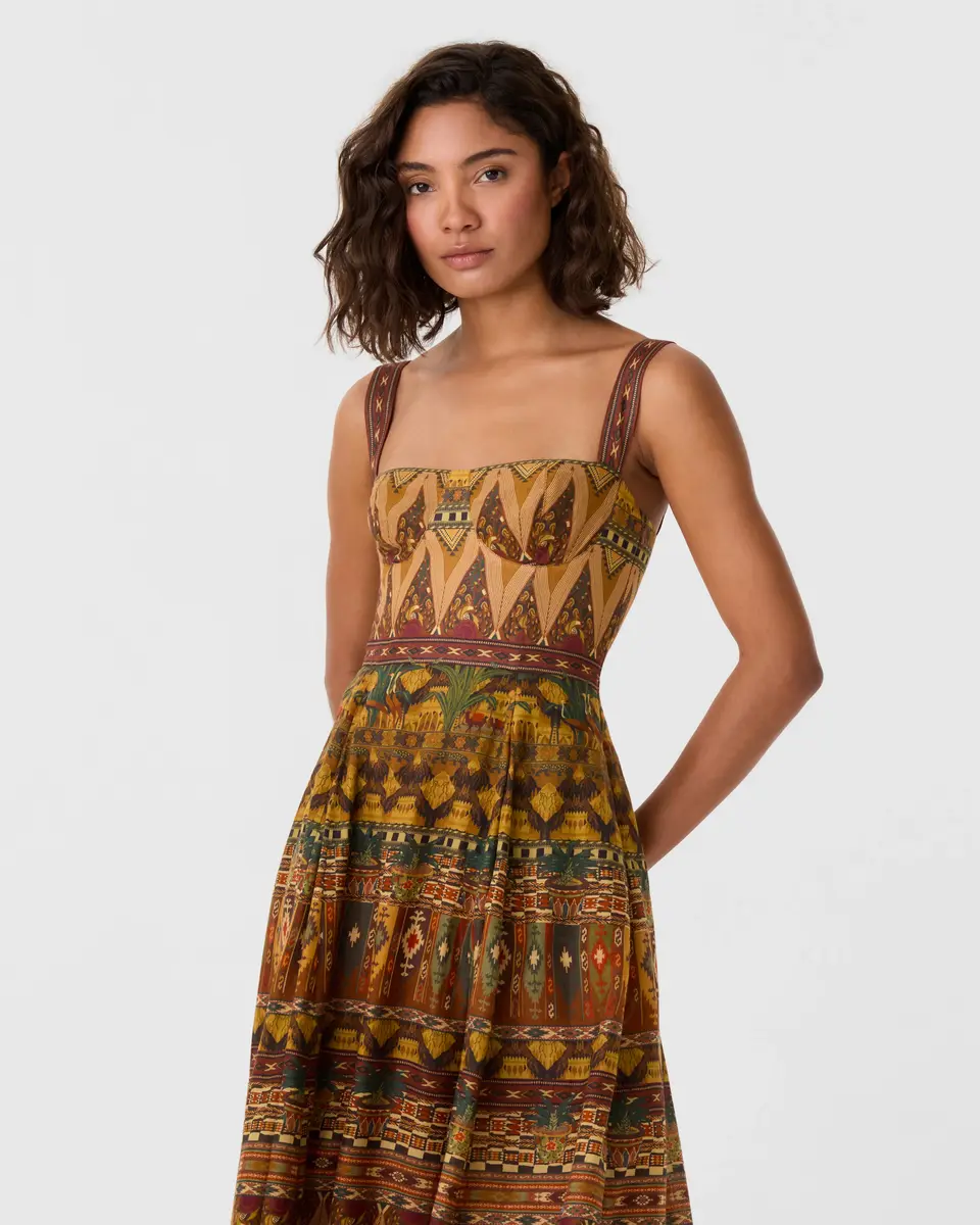Emporio Sirenuse Valya Dress in Desert Print | Thumbnail 4