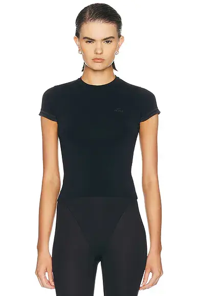 NikeSKIMS Stretch Knit Crop Crewneck Tee | Image 1 NikeSKIMS Stretch Knit Crop Crewneck Tee | Image 1