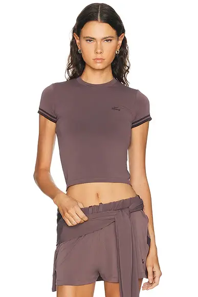 NikeSKIMS Stretch Knit Crop Crewneck Tee | Image 1 NikeSKIMS Stretch Knit Crop Crewneck Tee | Image 1