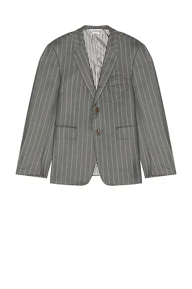 Thom Browne Fit 1 Wool Flannel Chalk Stripe Blazer | Thumbnail 4 Thom Browne Fit 1 Wool Flannel Chalk Stripe Blazer | Thumbnail 4