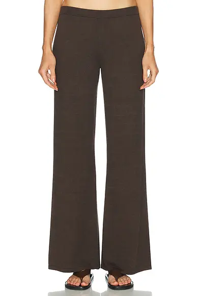 Eterne Wide Leg Cotton Cashmere Lounge Pant | Image 1 Eterne Wide Leg Cotton Cashmere Lounge Pant | Image 1