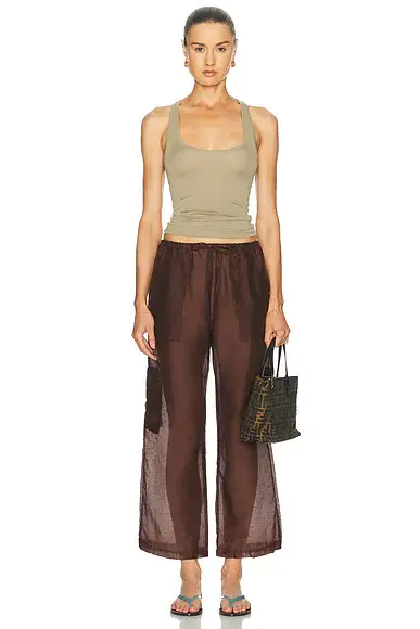 DONNI. The Silk Cotton Sheer Cargo Pant | Thumbnail 5 DONNI. The Silk Cotton Sheer Cargo Pant | Thumbnail 5