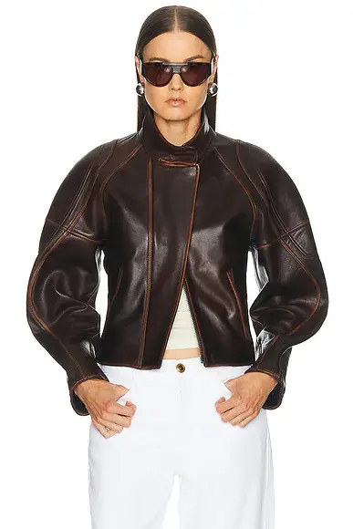Helmut Lang Saddle Leather Jacket | Image 1 Helmut Lang Saddle Leather Jacket | Image 1