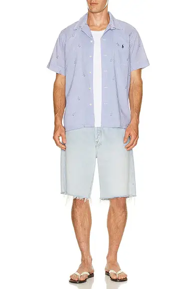 Polo Ralph Lauren Seersucker Sailboat Print Andy Camp Shirt | Thumbnail 3 Polo Ralph Lauren Seersucker Sailboat Print Andy Camp Shirt | Thumbnail 3