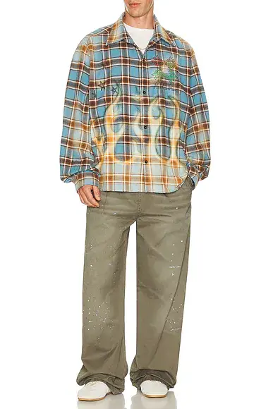 AMIRI MA Quad Flames Flannel Shirt | Thumbnail 3 AMIRI MA Quad Flames Flannel Shirt | Thumbnail 3