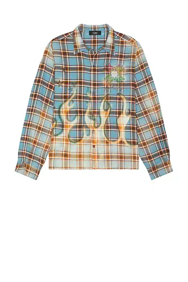 AMIRI MA Quad Flames Flannel Shirt | Thumbnail 4 AMIRI MA Quad Flames Flannel Shirt | Thumbnail 4