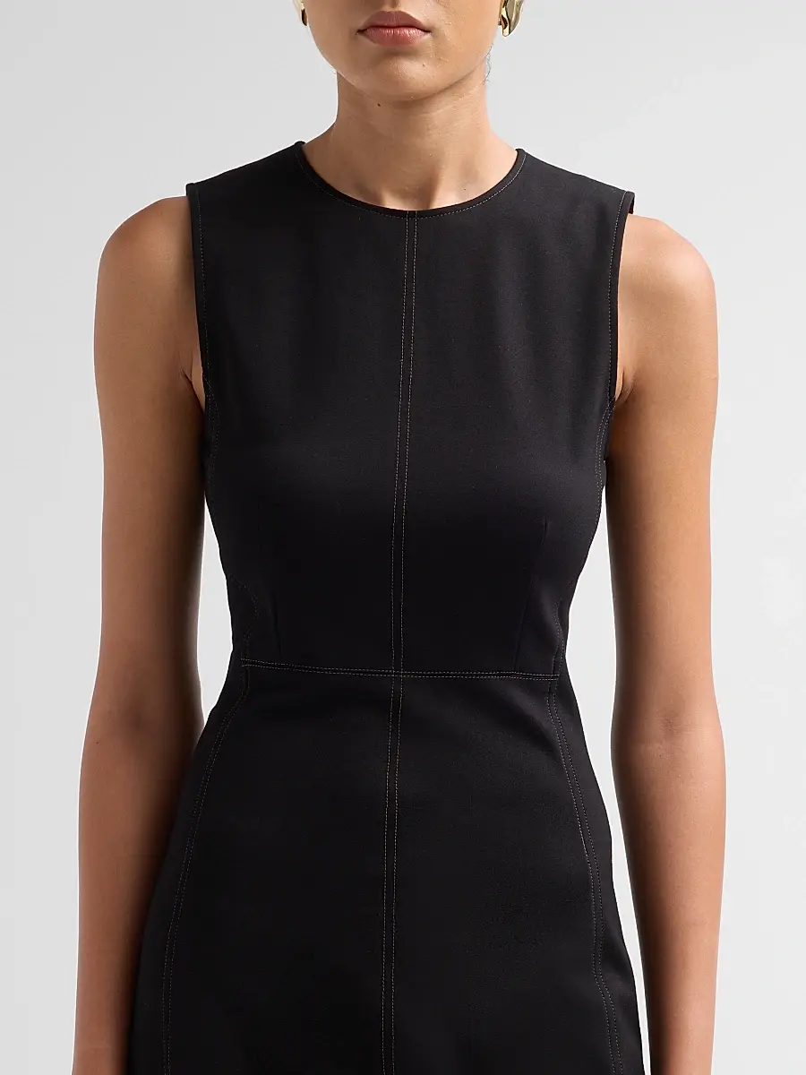 Misook Women's Contrast Stitch Ponte Sheath Dress | Thumbnail 5 Misook Women's Contrast Stitch Ponte Sheath Dress | Thumbnail 5