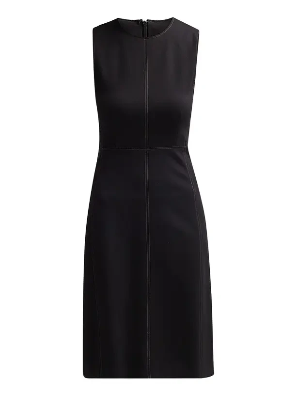 Women's Contrast Stitch Ponte Sheath Dress Women's Contrast Stitch Ponte Sheath Dress