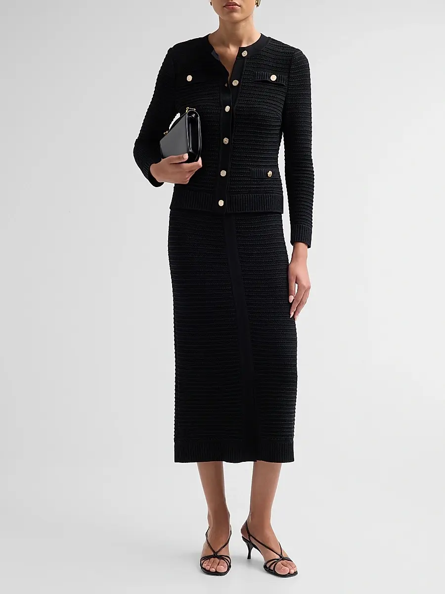 Misook Women's Ottoman Knit Midi Skirt | Thumbnail 2