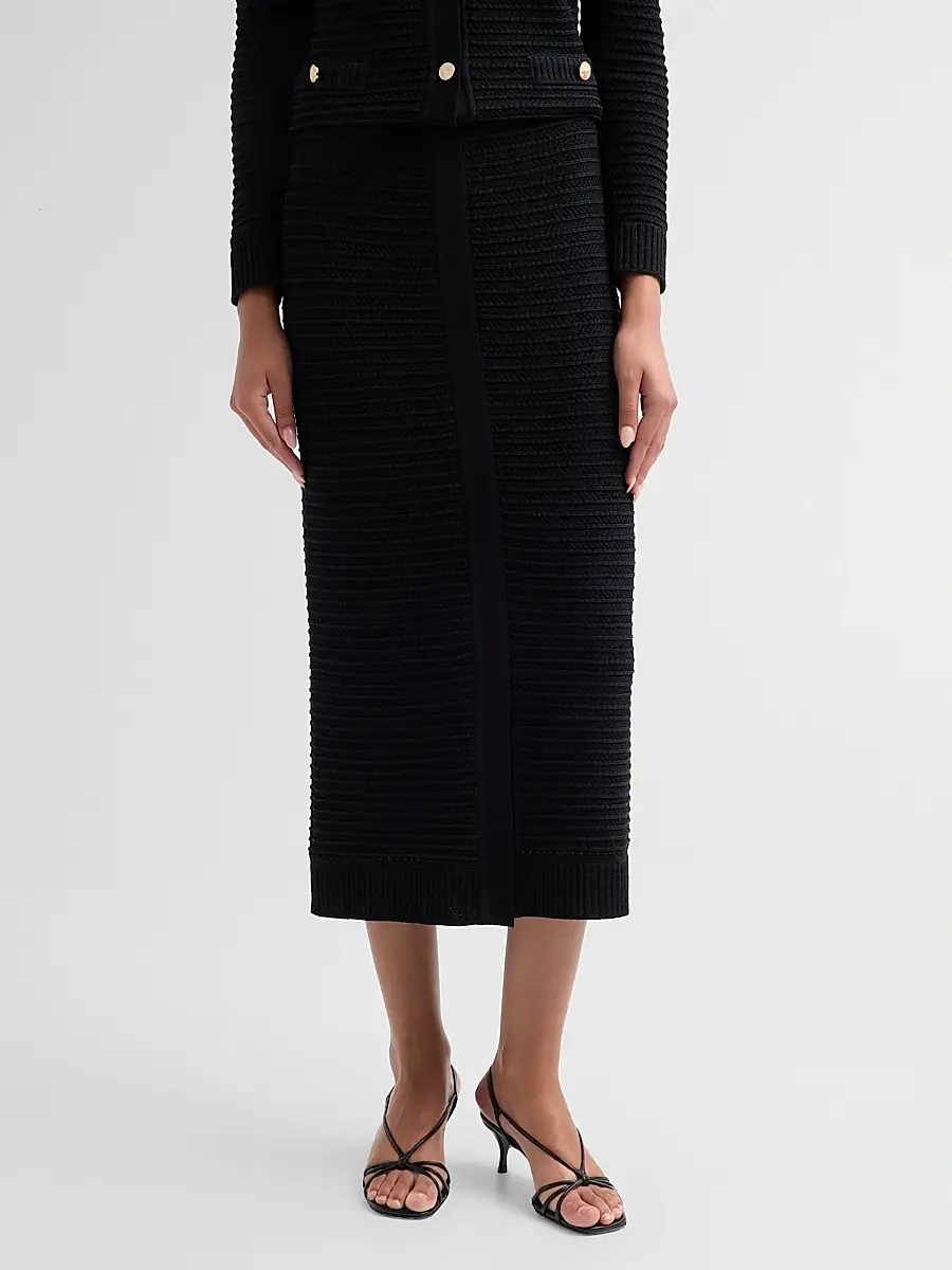 Misook Women's Ottoman Knit Midi Skirt | Thumbnail 4