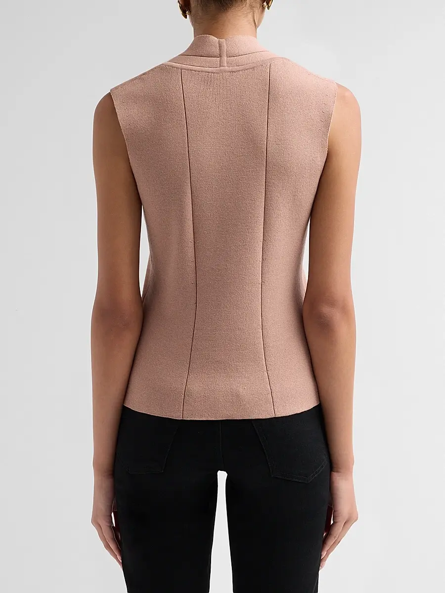 Misook Women's Princess Seam V-Neck Tank | Thumbnail 3 Misook Women's Princess Seam V-Neck Tank | Thumbnail 3