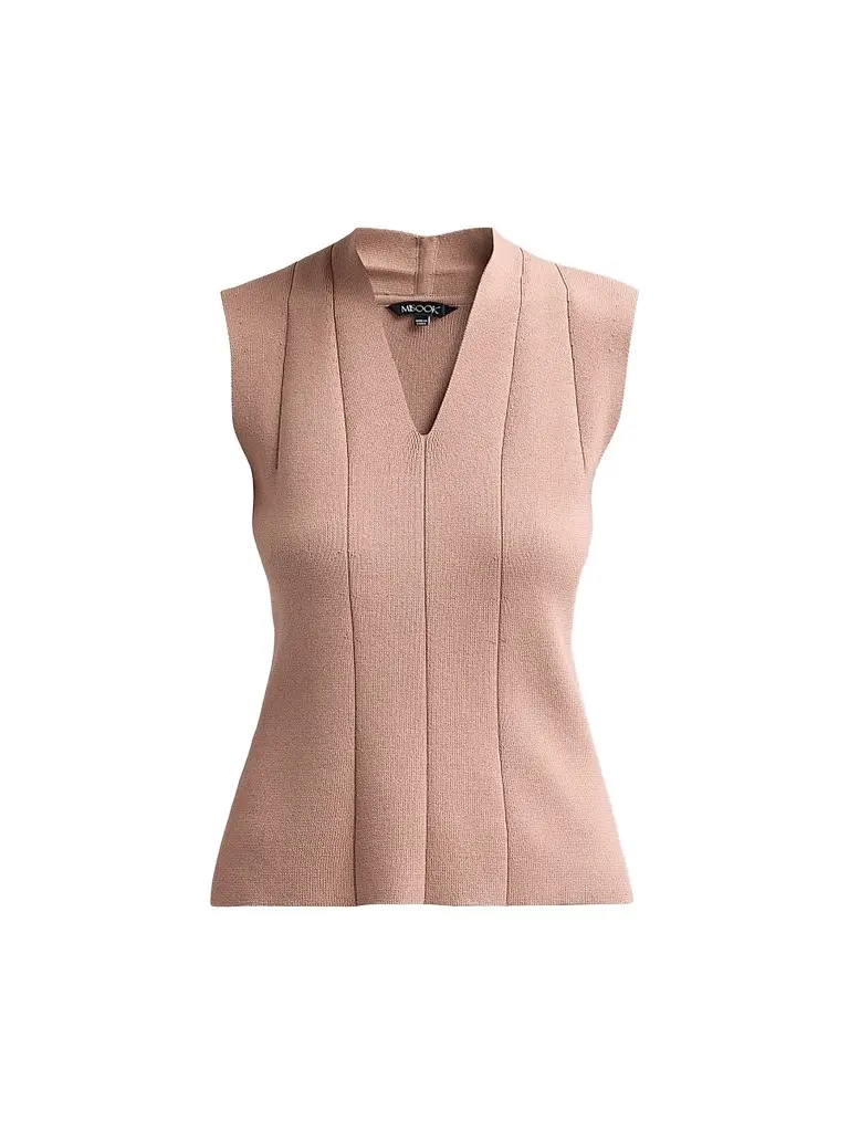 Misook Women's Princess Seam V-Neck Tank - Charmeuse | Image 1 Misook Women's Princess Seam V-Neck Tank - Charmeuse | Image 1