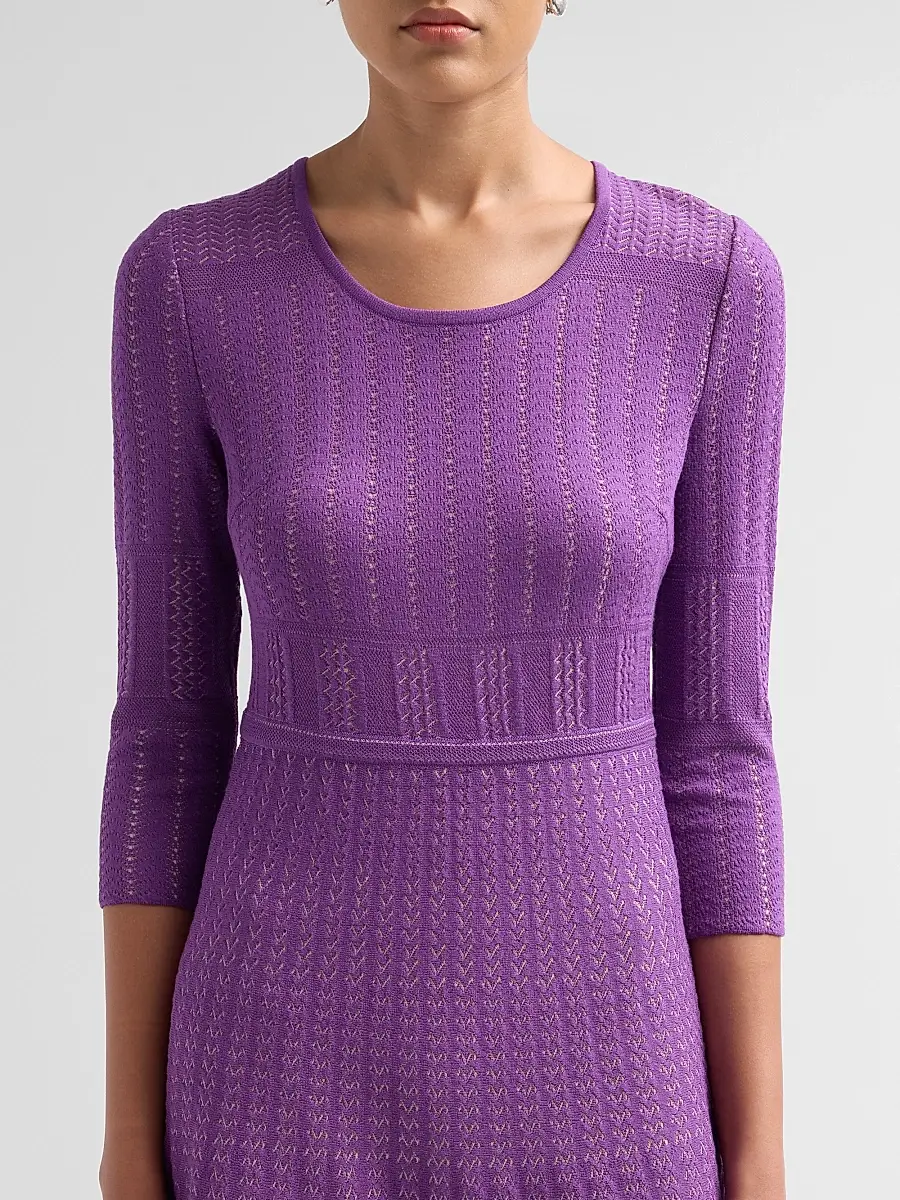 Misook Women's Multi-Stitch Soft Knit Midi Dress | Thumbnail 5