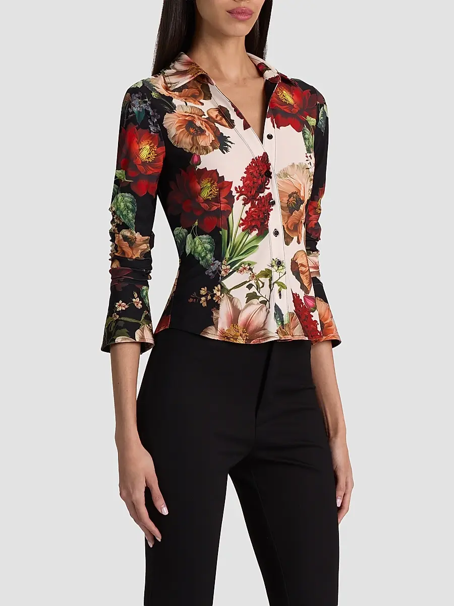 Alice + Olivia Women's Freya Printed Top | Thumbnail 6