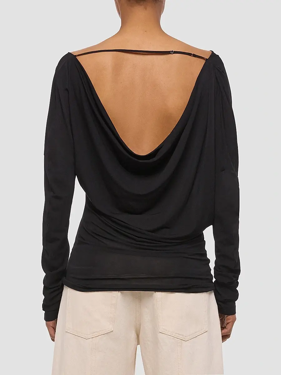 Helmut Lang Women's Open-Back Cowlneck Top | Thumbnail 3 Helmut Lang Women's Open-Back Cowlneck Top | Thumbnail 3