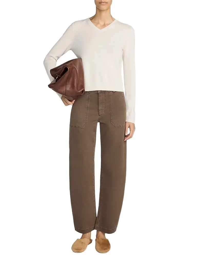 FRAME Women's The Ranger Barrel-Leg Jeans - Deep Olive | Image 1 FRAME Women's The Ranger Barrel-Leg Jeans - Deep Olive | Image 1