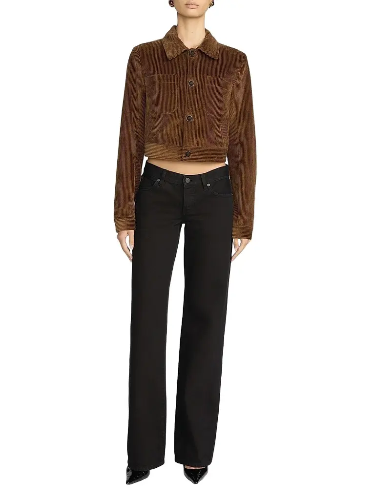 FRAME Women's The Small Cotton Corduroy Jacket - Hazelnut | Image 1 FRAME Women's The Small Cotton Corduroy Jacket - Hazelnut | Image 1