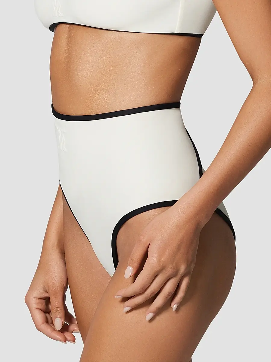 Kiki de Montparnasse Women's Contraste High-Waisted Bikini Bottom | Thumbnail 5