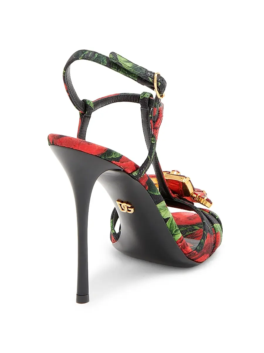 Dolce & Gabbana Women's 105MM Crystal-Embellished Rose Slingback Sandals | Thumbnail 3 Dolce & Gabbana Women's 105MM Crystal-Embellished Rose Slingback Sandals | Thumbnail 3