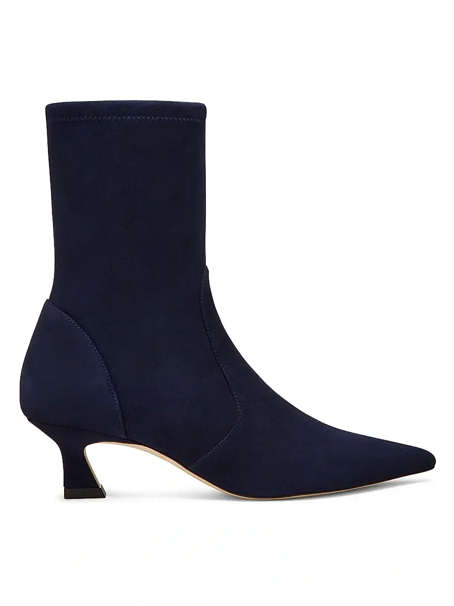 Stuart Weitzman Women's Vinnie 50MM Suede Boots - Nice Blue | Image 1 Stuart Weitzman Women's Vinnie 50MM Suede Boots - Nice Blue | Image 1