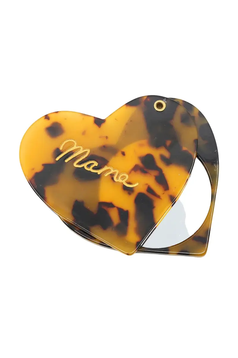 Hand-Painted Mama Heart Compact Mirror