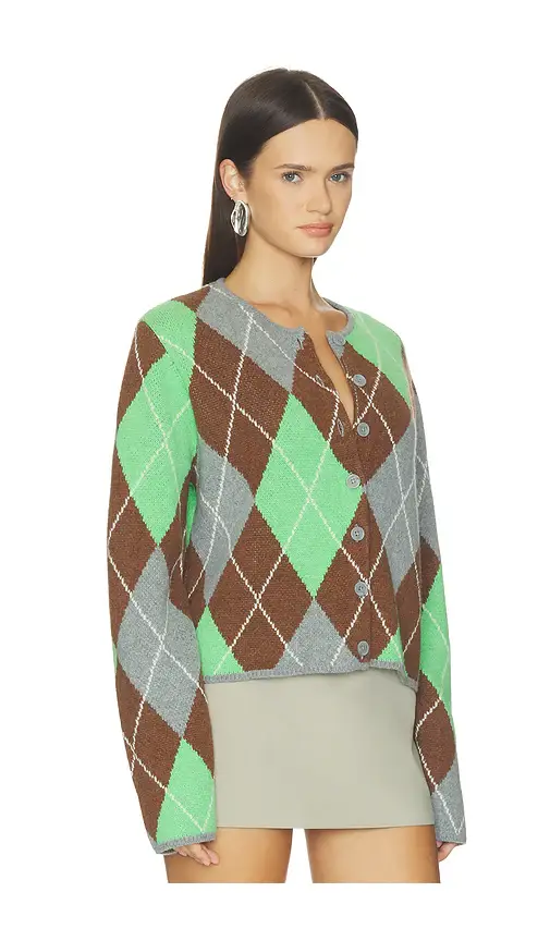 Aligne Aggie Merino Argyle Cardigan | Thumbnail 2