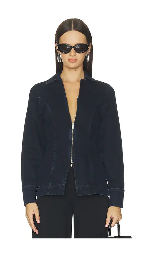 ALIGNE Tilly Denim Zip Jacket | Image 1 ALIGNE Tilly Denim Zip Jacket | Image 1