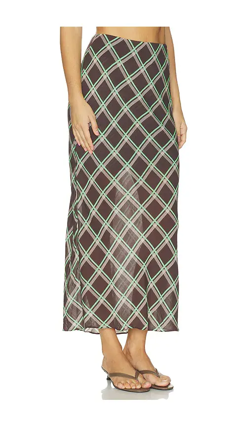 Aligne Yvonne Check Maxi Skirt | Thumbnail 2 Aligne Yvonne Check Maxi Skirt | Thumbnail 2