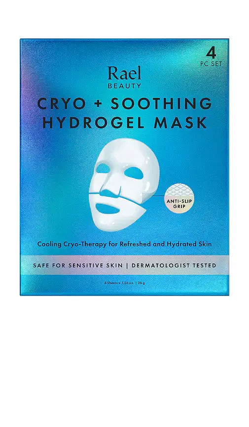 Rael Cryo + Soothing Hydrogel Mask 4 Count | Image 1 Rael Cryo + Soothing Hydrogel Mask 4 Count | Image 1