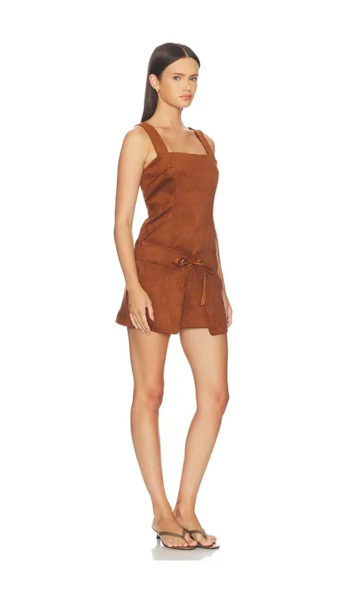Amanda Uprichard Robin Suede Romper | Thumbnail 2
