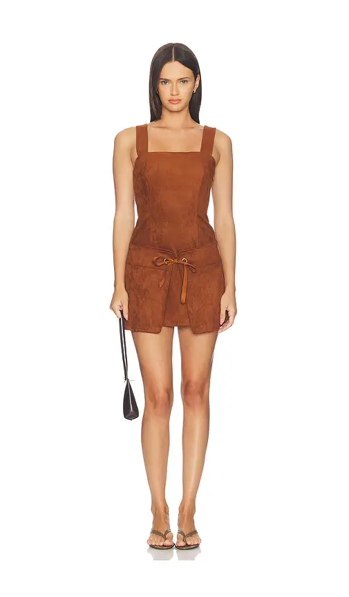 Amanda Uprichard Robin Suede Romper | Image 1 Amanda Uprichard Robin Suede Romper | Image 1
