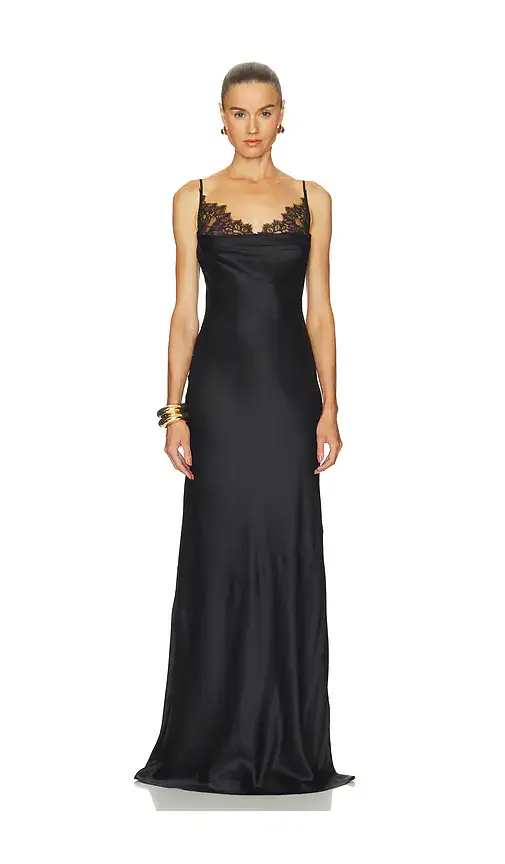 L'AGENCE Selene Lace Cowl Gown | Image 1 L'AGENCE Selene Lace Cowl Gown | Image 1