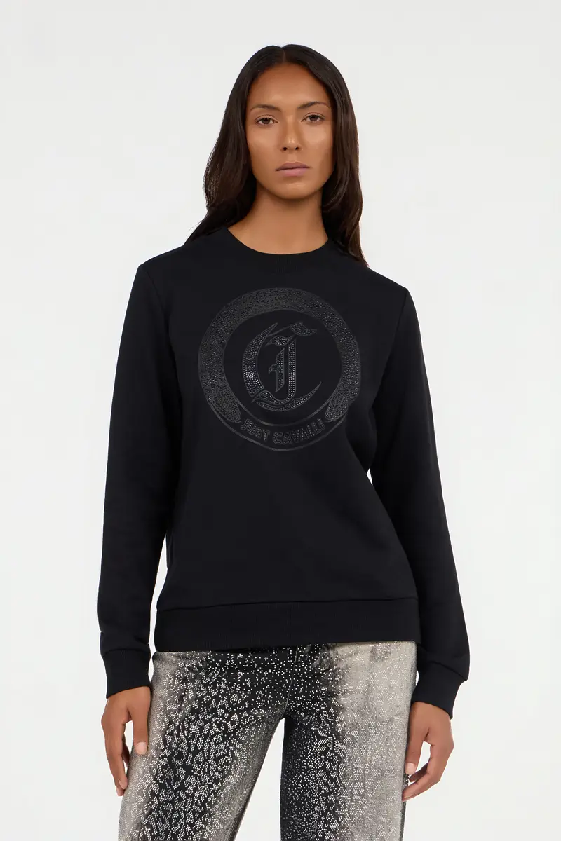 Roberto Cavalli Cotton sweatshirt with jewel logo | Thumbnail 2 Roberto Cavalli Cotton sweatshirt with jewel logo | Thumbnail 2