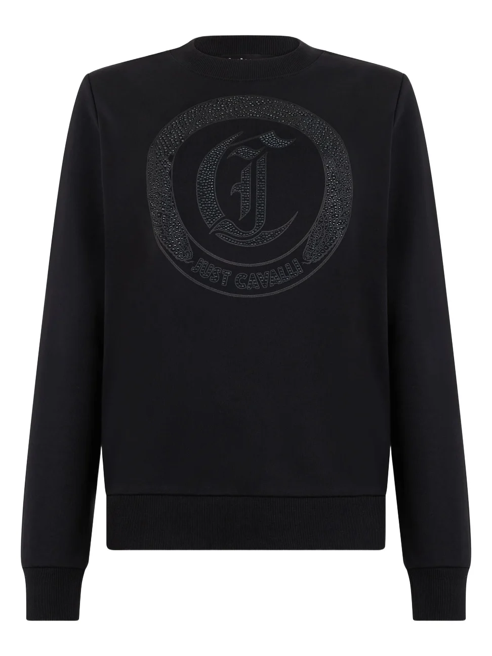 Roberto Cavalli Cotton sweatshirt with jewel logo