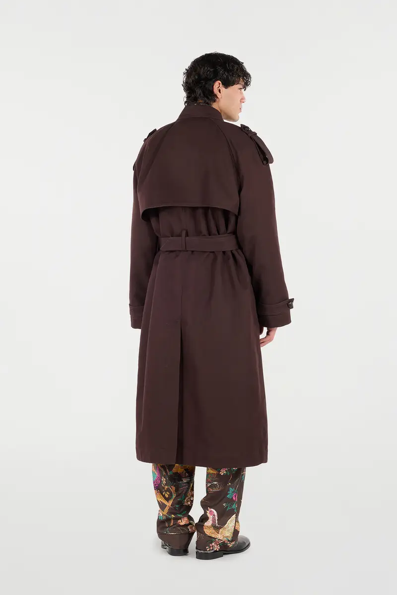 Roberto Cavalli Long Cotton Trench Coat | Thumbnail 3 Roberto Cavalli Long Cotton Trench Coat | Thumbnail 3