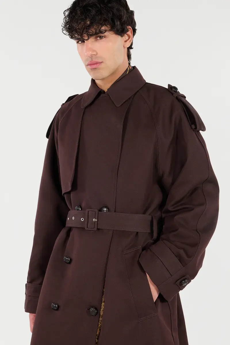 Roberto Cavalli Long Cotton Trench Coat | Thumbnail 4 Roberto Cavalli Long Cotton Trench Coat | Thumbnail 4