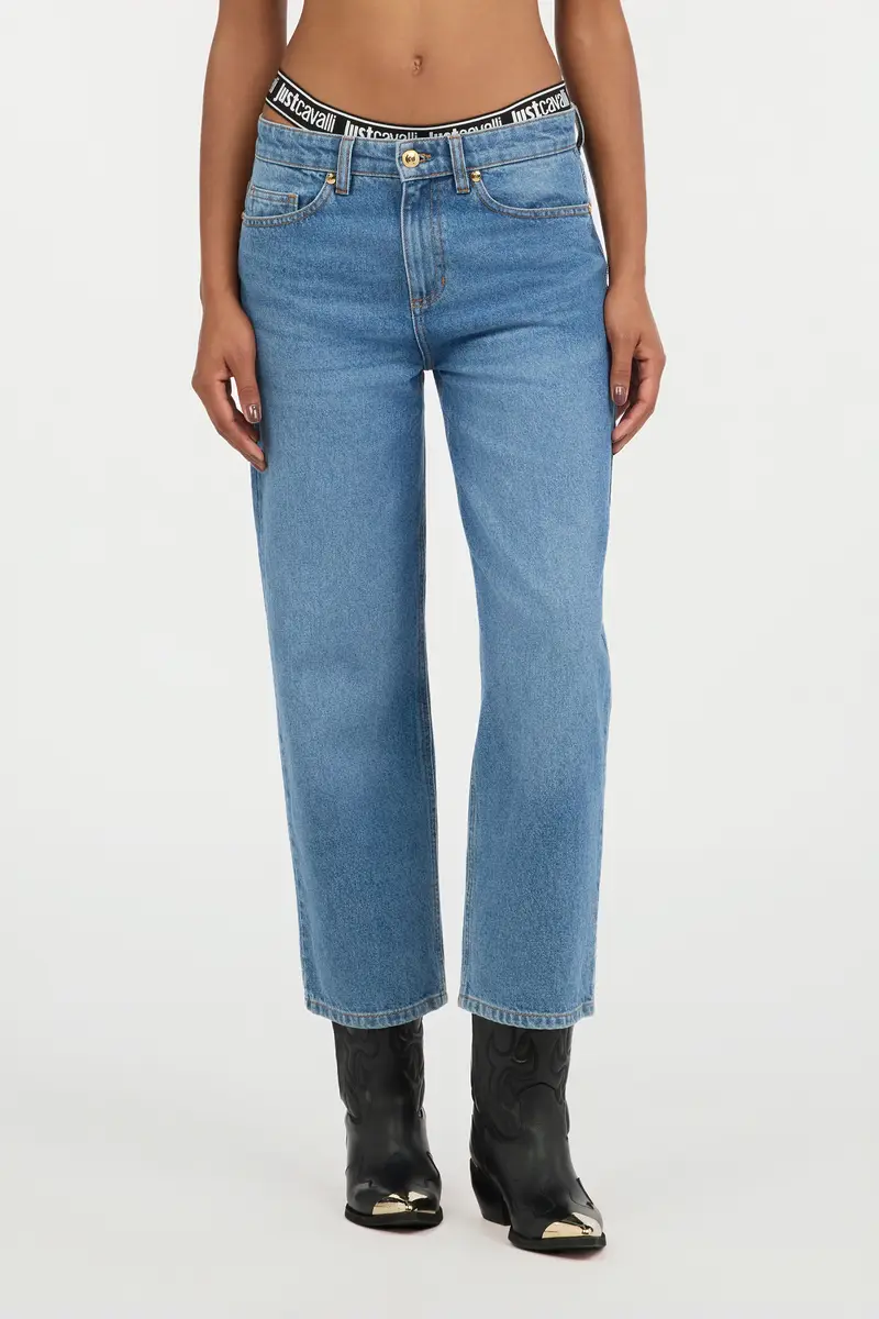 Roberto Cavalli Blue Cropped Jeans | Thumbnail 2