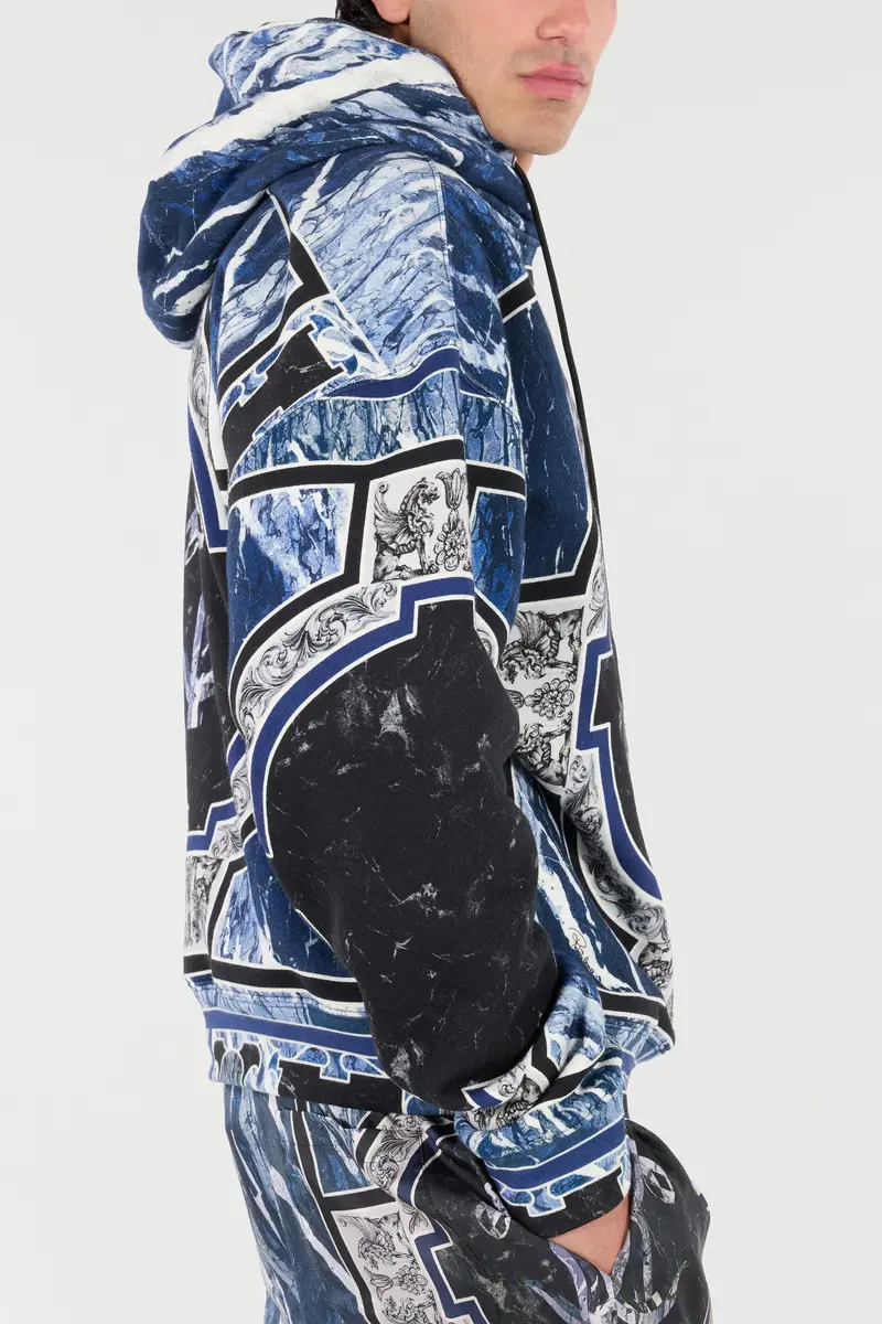 Roberto Cavalli Sweatshirt With Marble Print And Embellishments | Thumbnail 6 Roberto Cavalli Sweatshirt With Marble Print And Embellishments | Thumbnail 6