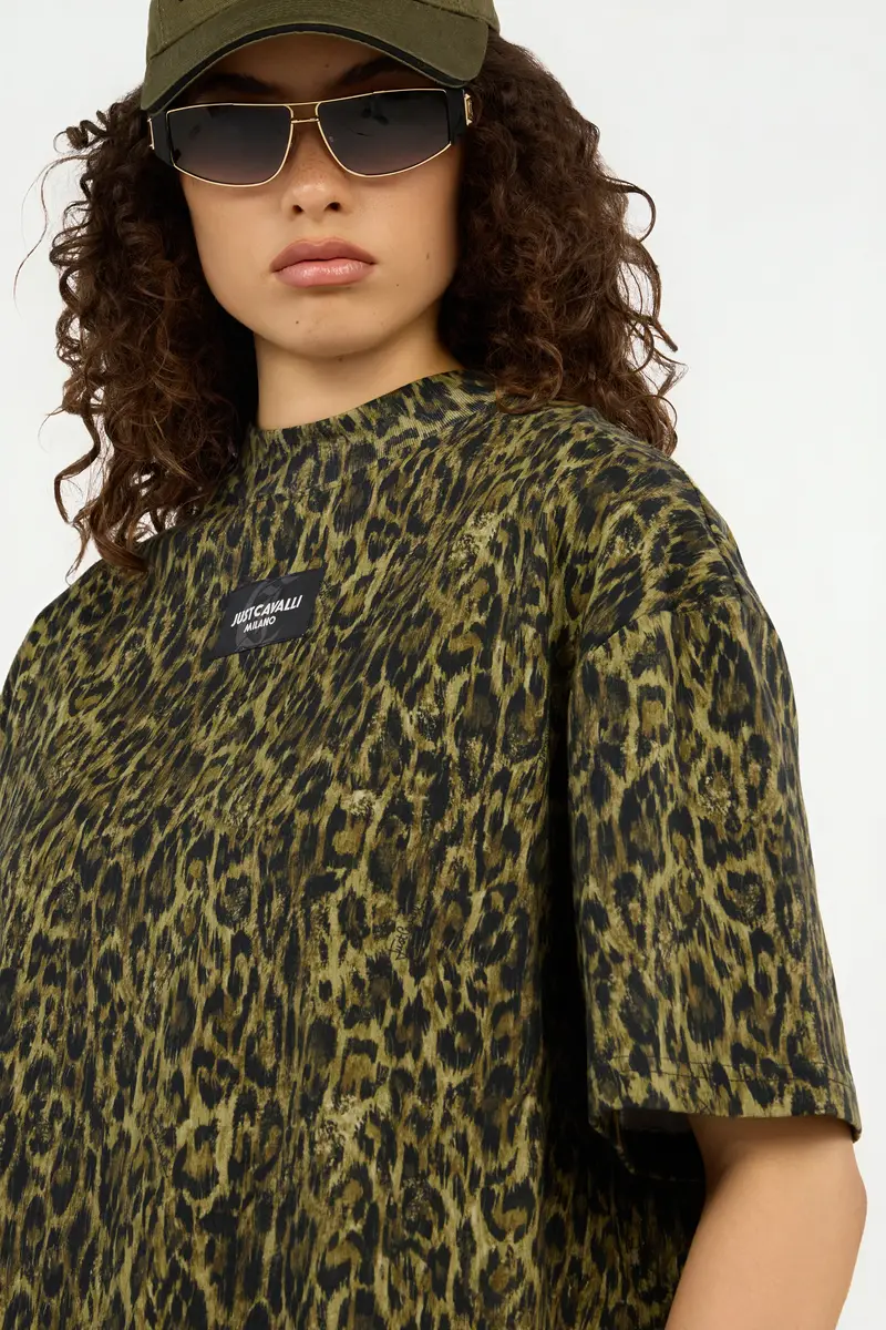 Roberto Cavalli Leopard Print T-Shirt | Thumbnail 4 Roberto Cavalli Leopard Print T-Shirt | Thumbnail 4