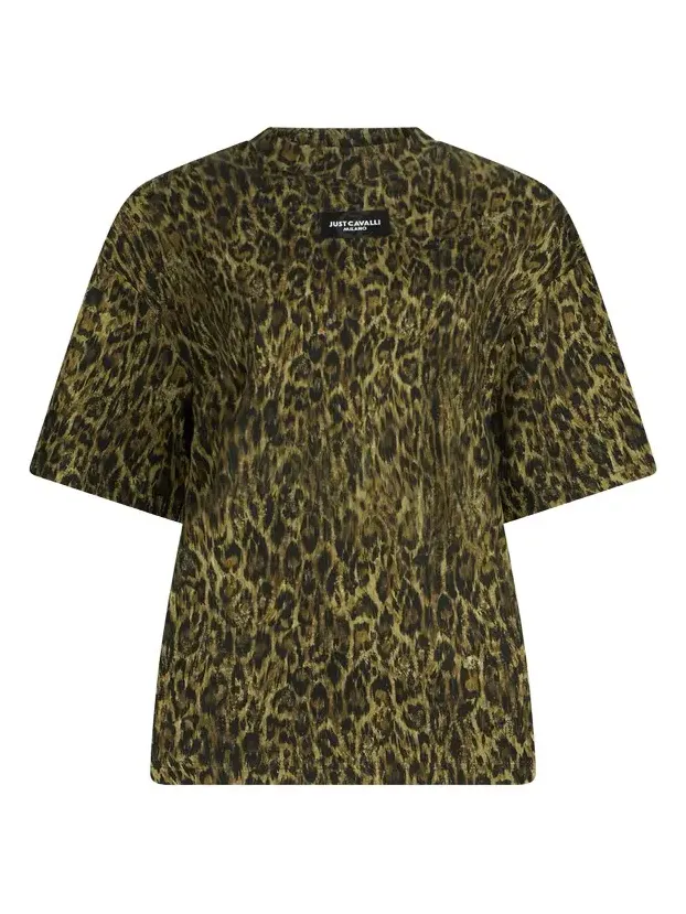 Roberto Cavalli Leopard Print T-Shirt