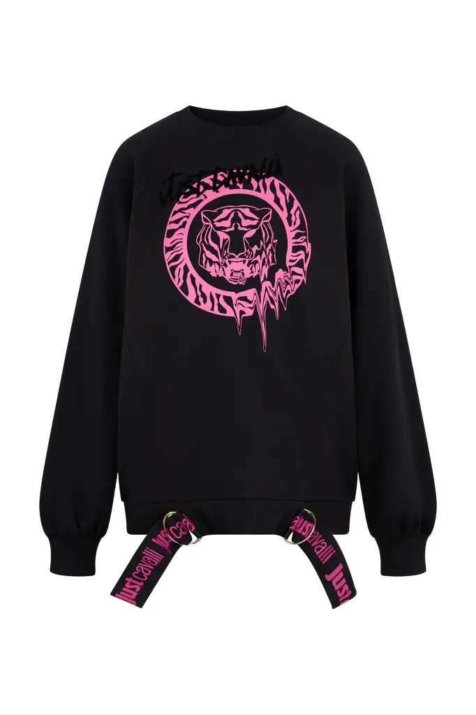 Roberto Cavalli Black Sweatshirt | Image 1 Roberto Cavalli Black Sweatshirt | Image 1